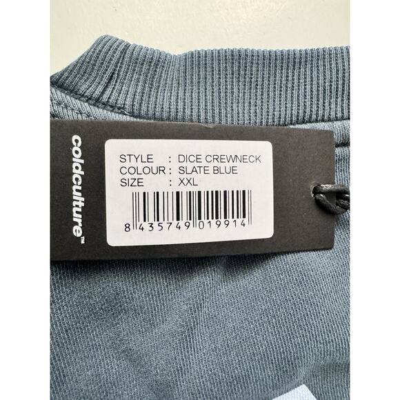 Cold Culture DICE CREWNECK SLATE BLUE XXL - Picture 3 of 3